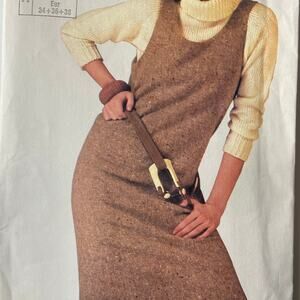 Simplicity 6531 Jumper Pattern Miss 6-10 Pullover Loose Below Knee Midi Church